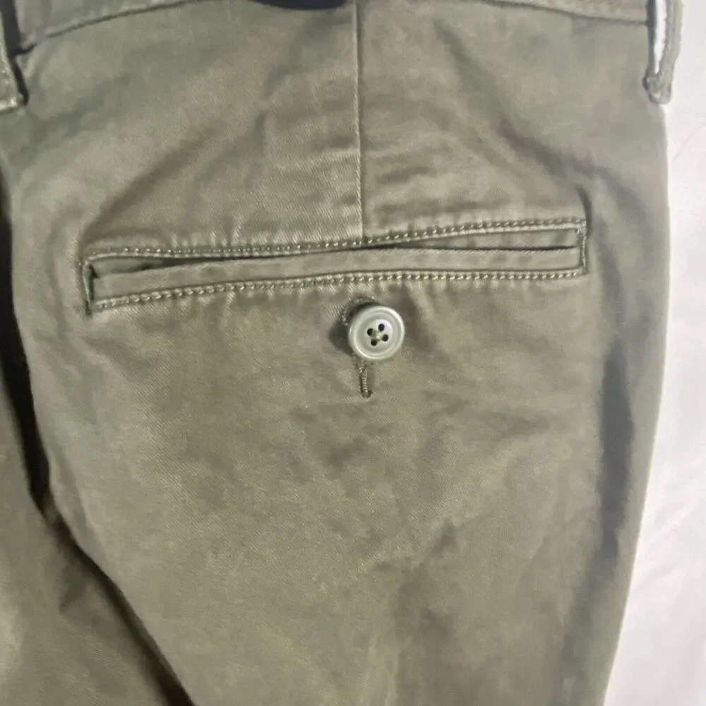 J. Crew 770 Straight Fit Stretch Chino Pants Men's 35x31 Green Casual Preppy